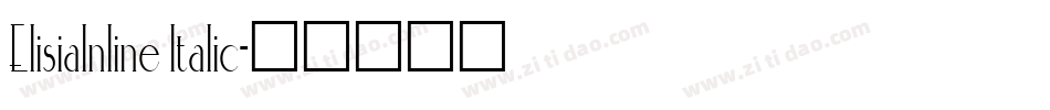 ElisiaInline Italic字体转换